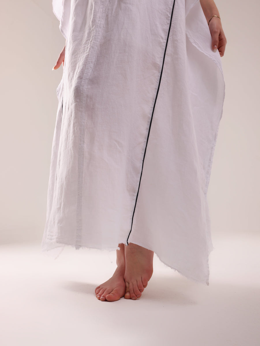 100% Linen Black line Dress